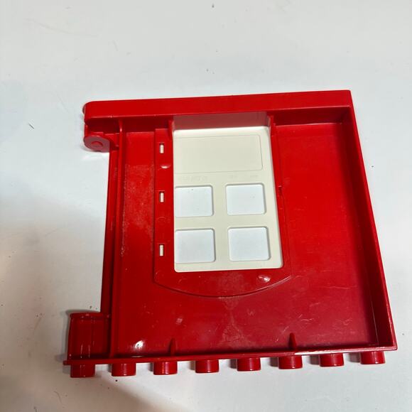Duplo Lego Red White Hinged Door Wall 6 Loose Replacement Piece Brick - Picture 5 of 9